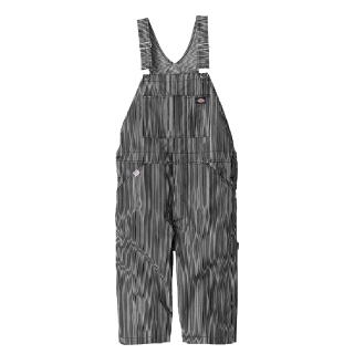 D-7103 LIGHT STRETCH HICKORY OVERALLS SHORT 13.ブラック
