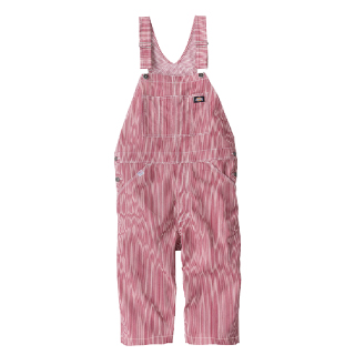 D-7103 LIGHT STRETCH HICKORY OVERALLS SHORT 20.レッド