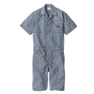 D-7104 LIGHT STRETCH HICKORY JUMPSUITS SHORT 1.ネイビー