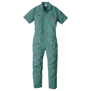 D-749 STRETCH CVC JUMPSUITS 9.グリーン