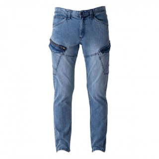 EVEN RIVER USD1102 STRETCH DENIM CARGO PANTS 40.ソルティブルー