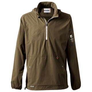 A.D.STRETCH NYLON HOODIE 22.ブラウンカーキ A.D.STRETCH NYLON HOODIE 22.ブラウンカーキ