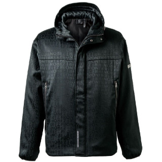STRETCH JACQUARD WARM JACKET 98.ブラックキャラクター